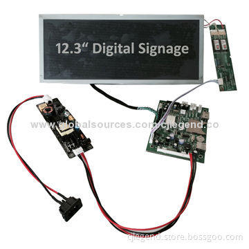 12.3" LCD digital signage module, apply to advertising display, supports 1280 x 480, SD and US